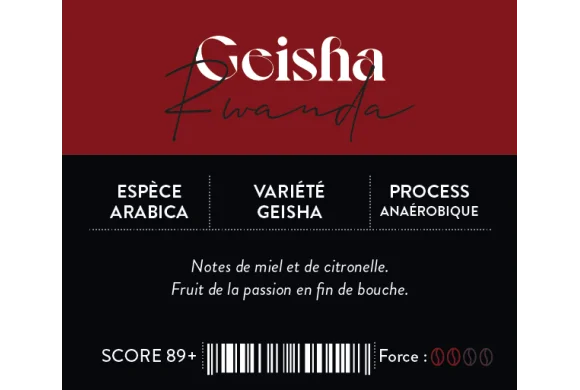 Terroir café : Café du Rwanda Geisha - édition limité - 200g