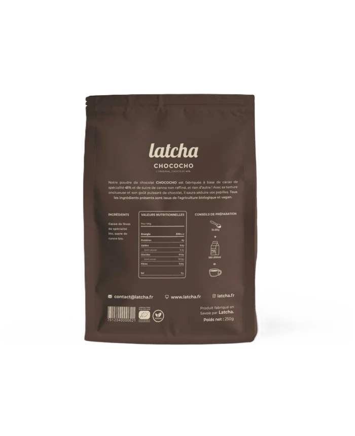 Terroir café : Chocolat chaud Chococho - Latcha - 250g