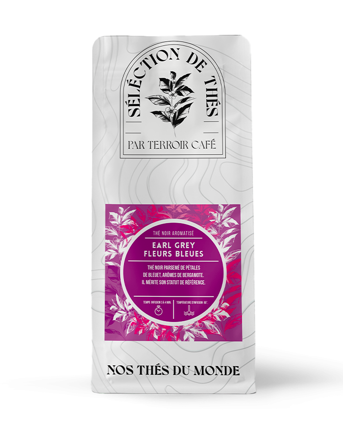 Terroir café : Thé Noir - Earl Grey Fleurs Bleues